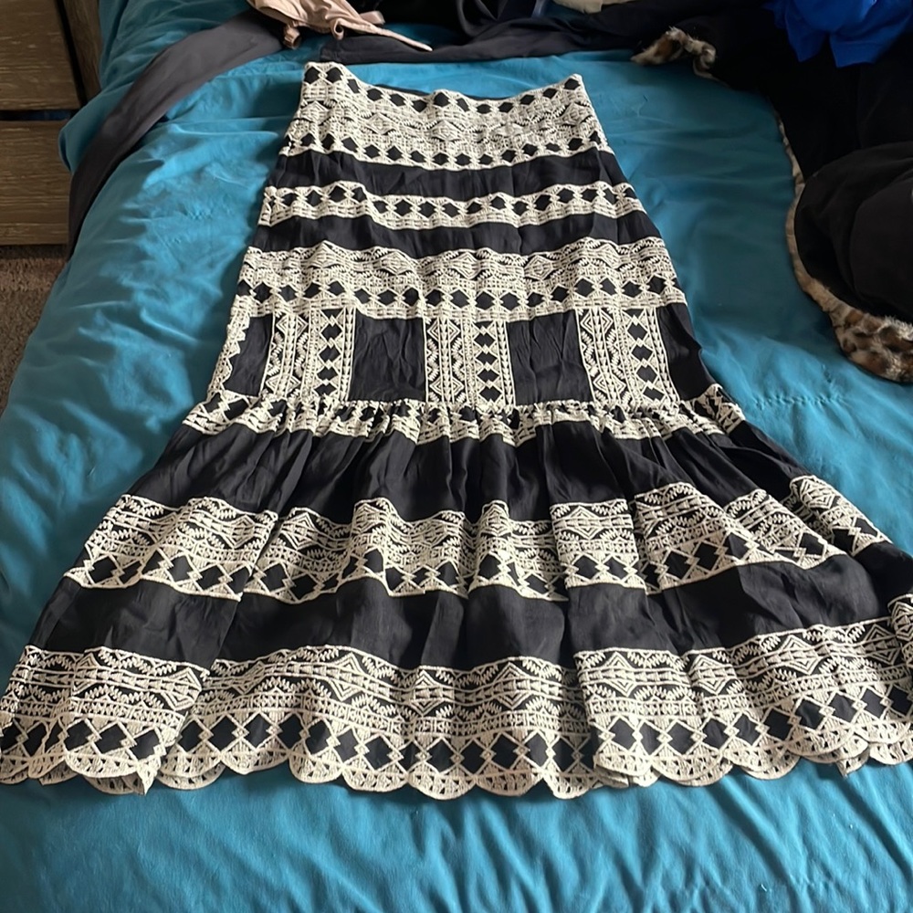 Zara xs black long skirt